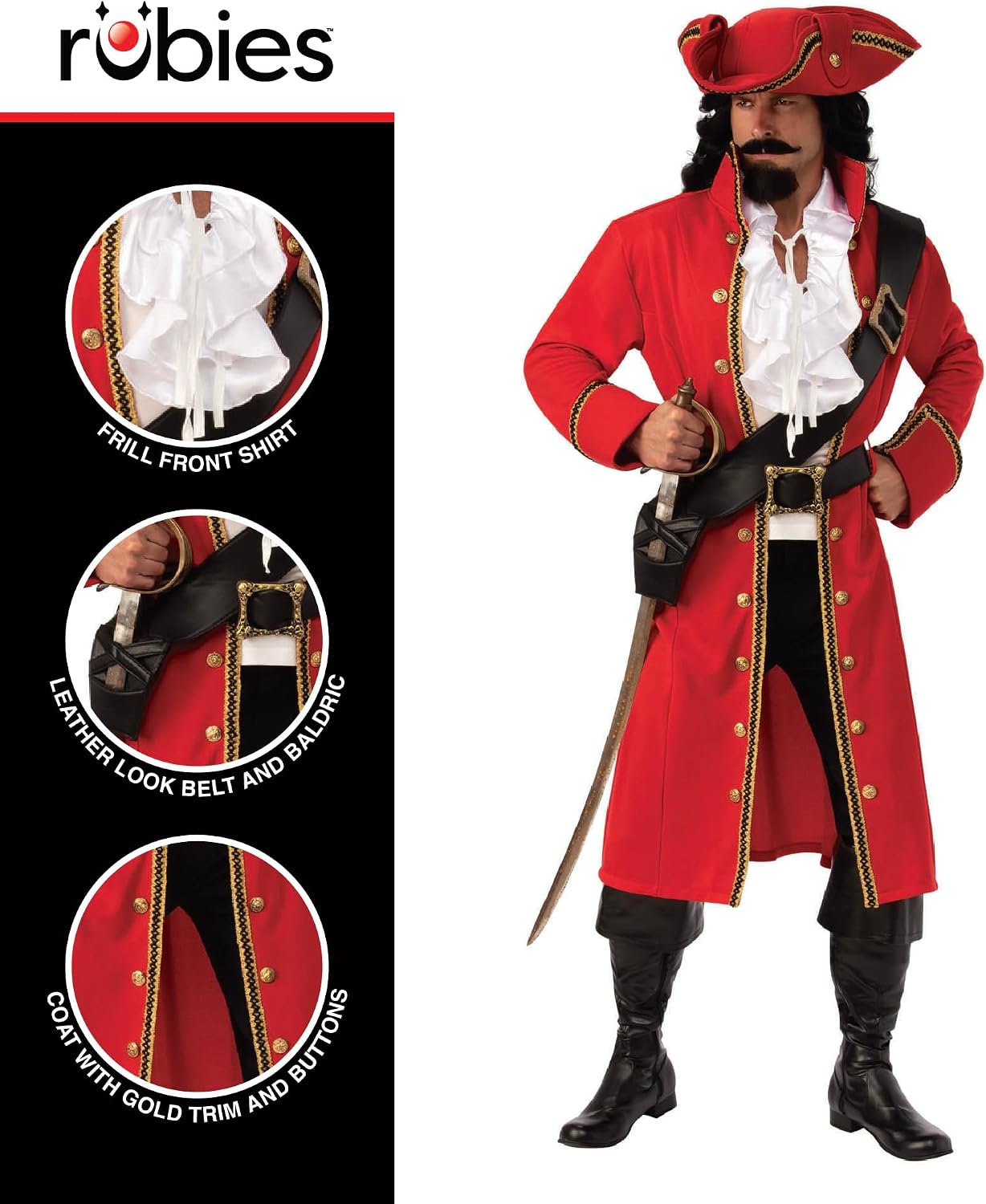 Thumbnail 2 de Rubie's Opus Pirate Captain Costume