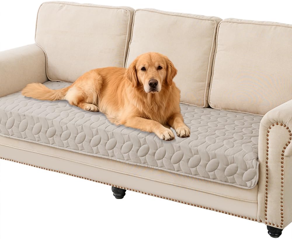 Detalle de Ameritex Waterproof Pet Bed Cover Anti-Slip Dog Bed Blanket for Sofa and Furniture (Khaki, 30x70 Inch) – Pack of 1