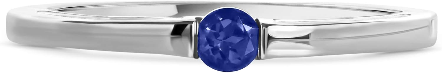 Thumbnail 1 de Miore Bague de fiançailles pour femme en or 9 carats avec saphir bleu et rubis rouge