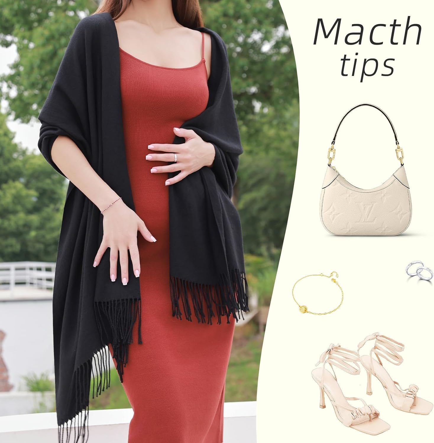 Thumbnail 4 de RIIQIICHY Riiqiichy Chal pashmina 200 cm