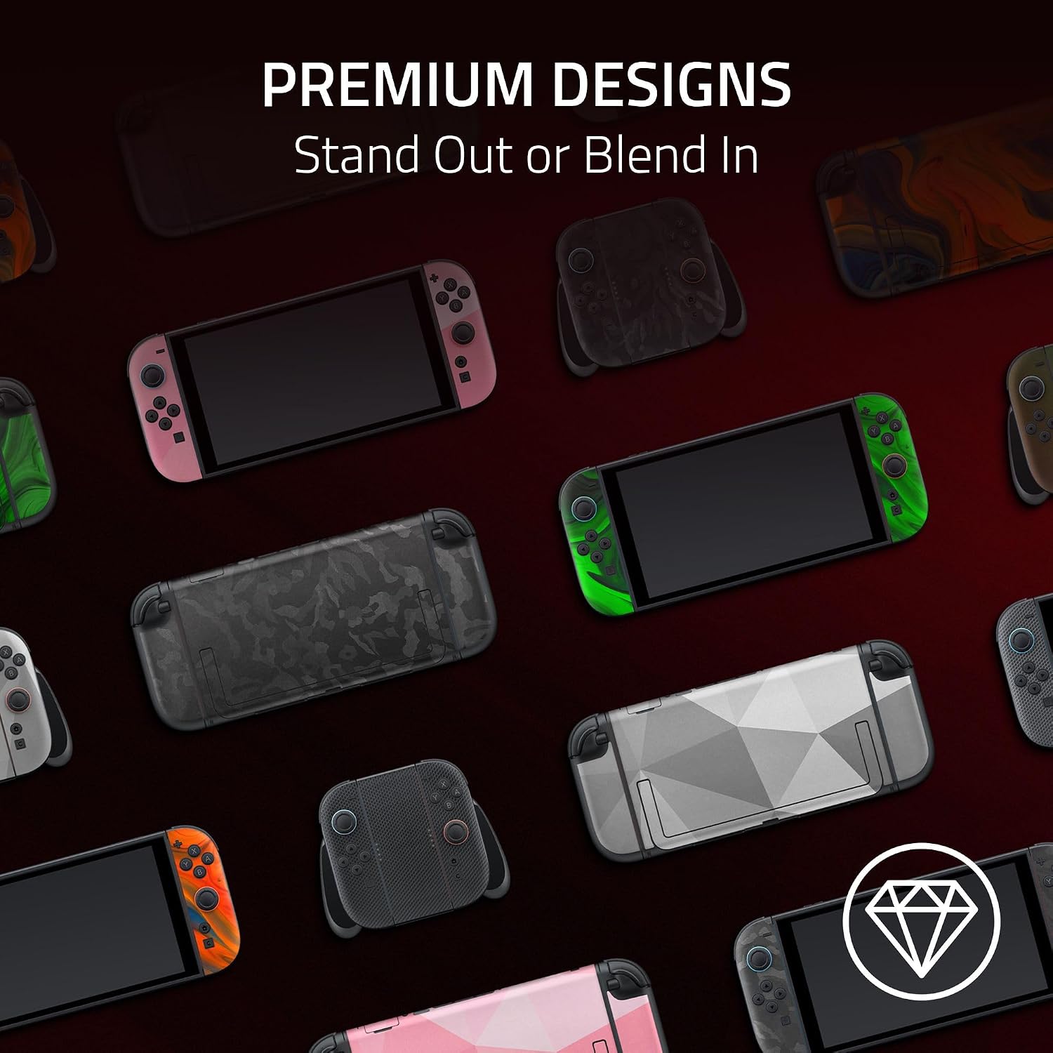 Detalle 2 de Razer Console Skin for Nintendo Switch 2 — Carbon Fiber 1️⃣