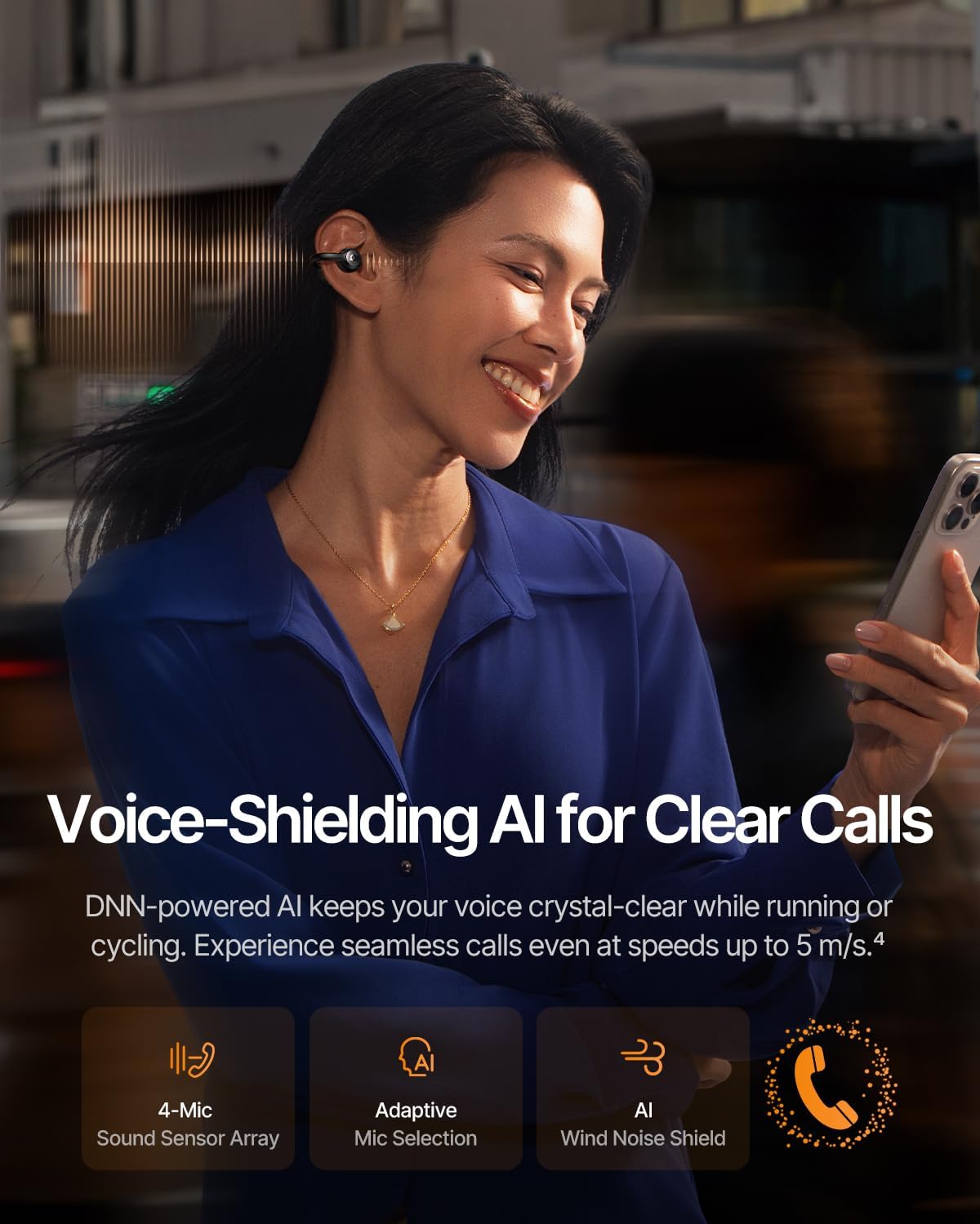 Thumbnail 4 de Baseus Inspire XC1 Open-Ear Clip-On Earbuds with Sound by Bose, Dolby Audio, 4-Mic Calls, IP66