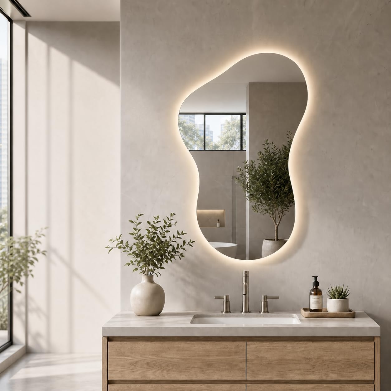 Detalle de LED Bathroom Mirror, 23 x 36 Inch