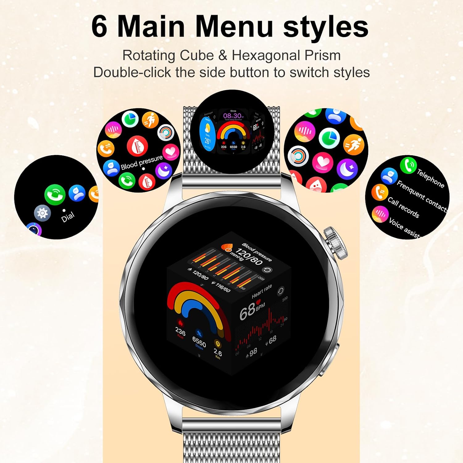 Thumbnail 5 de 1.27 inch smart watch for women with Bluetooth