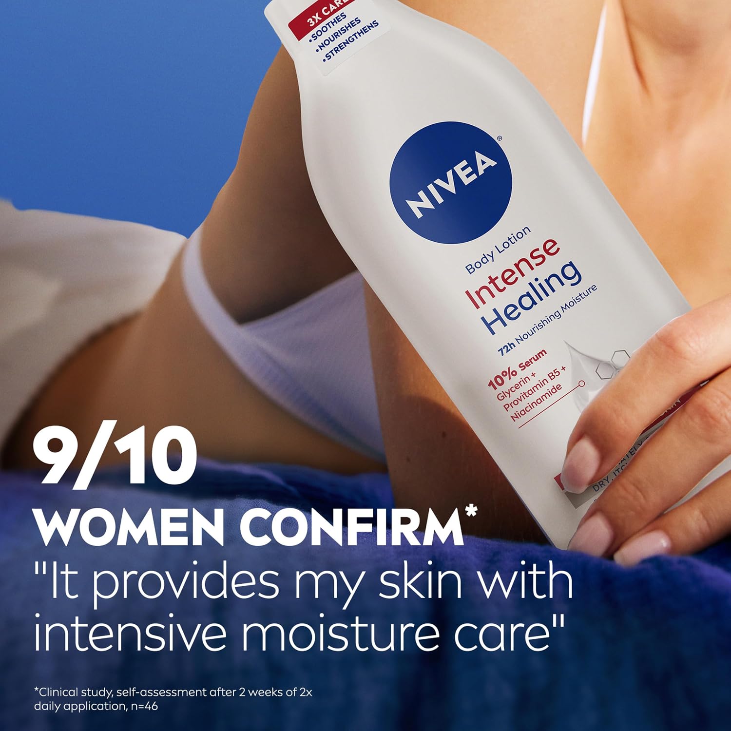 Thumbnail 6 de NIVEA U-BB-2351 Intense Healing Body Lotion, 72-Hour Moisture, 16.9 fl oz