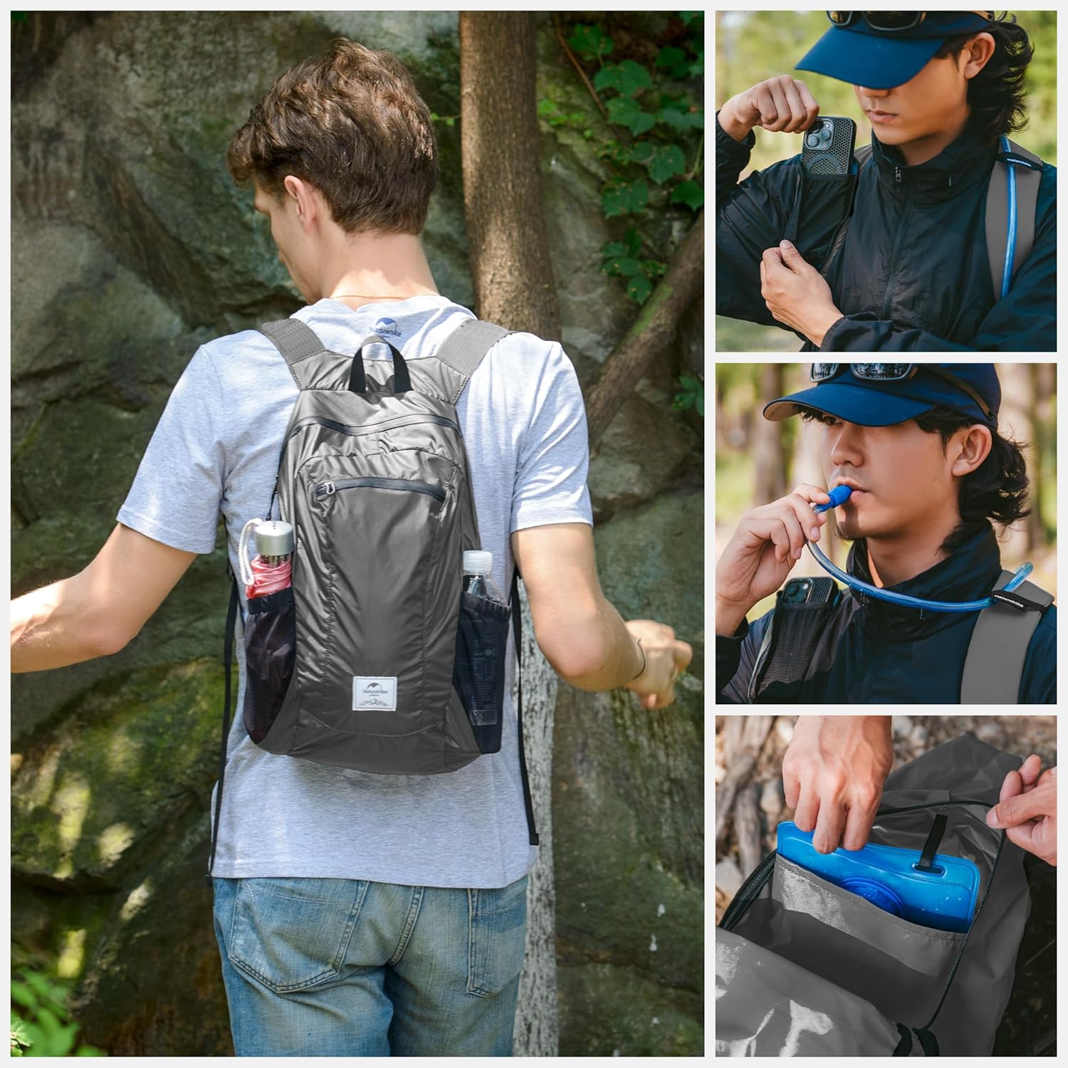 Detalle de Naturehike sac à dos ultra-léger de randonnée pliable étanche 18L/22L/25L/30L