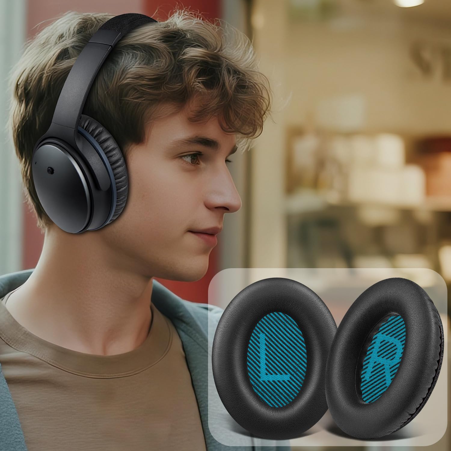 Thumbnail 4 de SoloWIT Protein Leather Earpads for Bose QC35