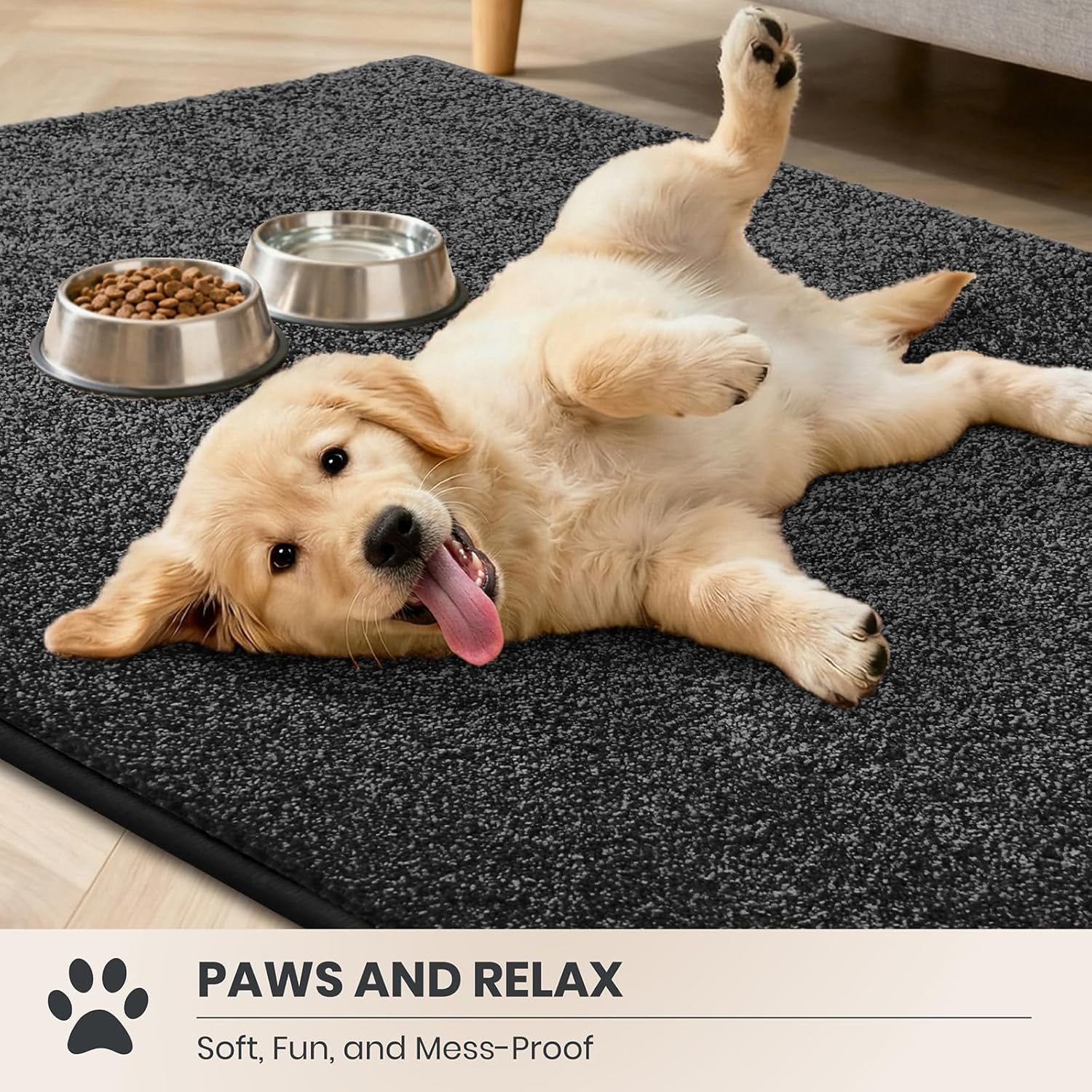 Thumbnail 2 de PURRUGS 36" x 36" Dirt Trapping Indoor Door Mat, Charcoal, Machine Washable