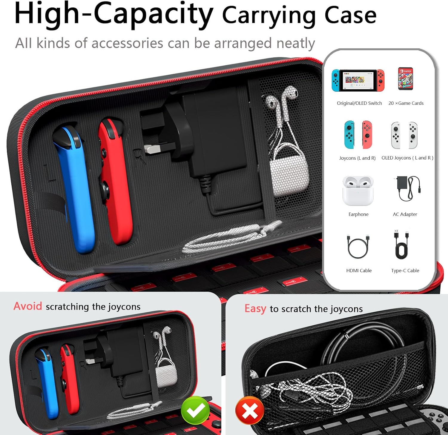 Detalle de Fenolical Switch Carrying Case for Nintendo Switch / Switch OLED