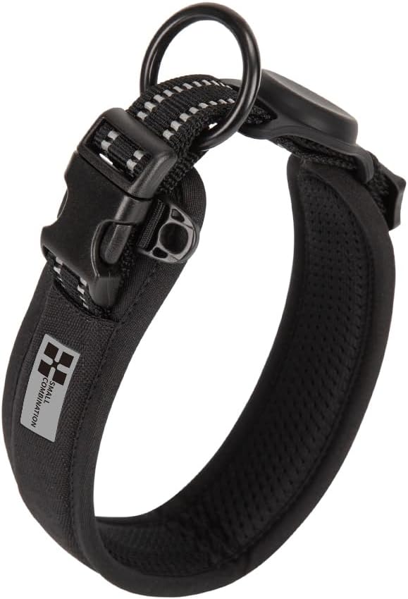 Imagen de Small Combination Adjustable Pet Dog Collar, Turquoise and Black (Black, S) – Practical everyday collar en OfertitasTOP