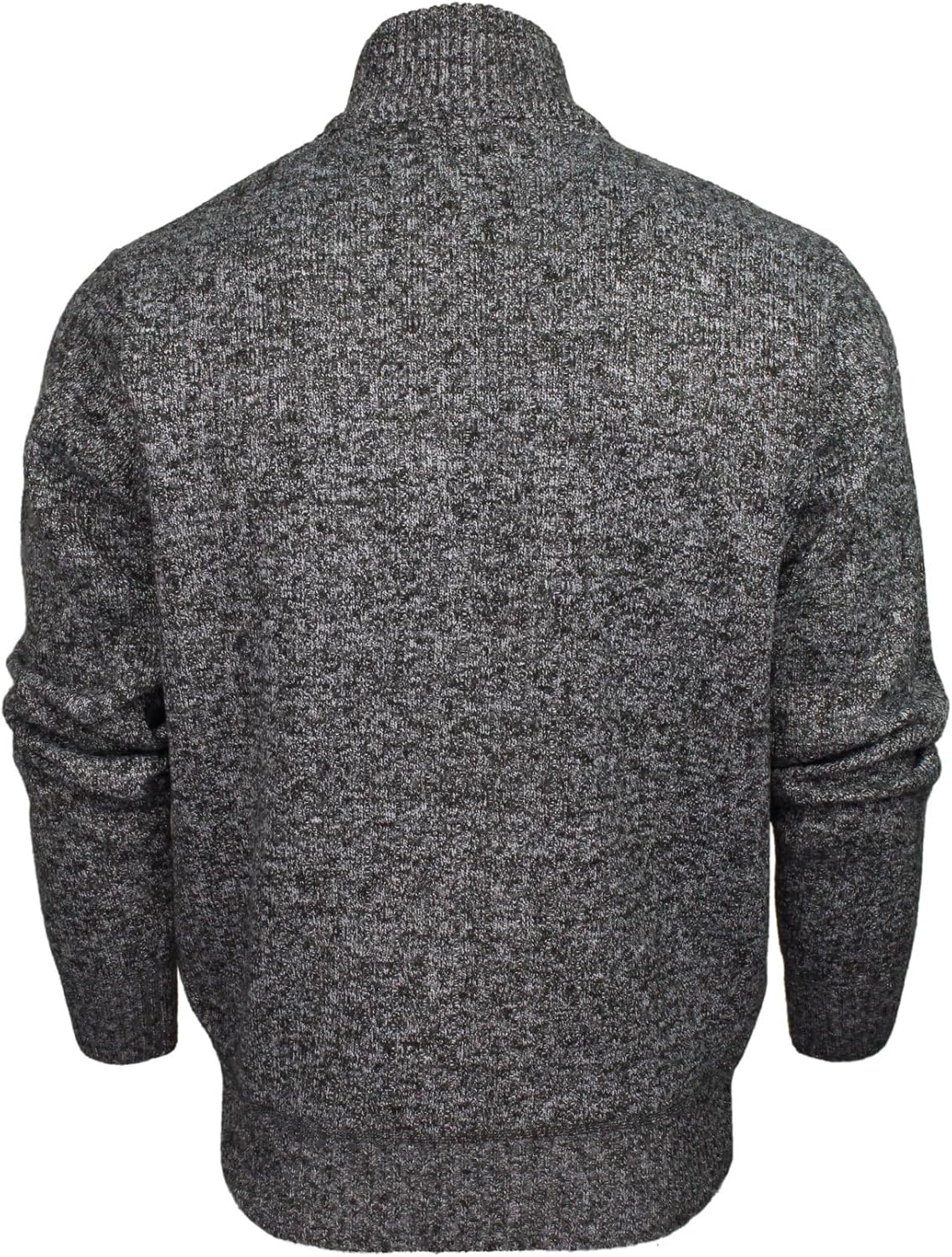 Detalle 2 de Xact Mens Zip Up Cardigan, Fleece-L lined Knit Winter Jumper with Funnel Neck, Regular Fit