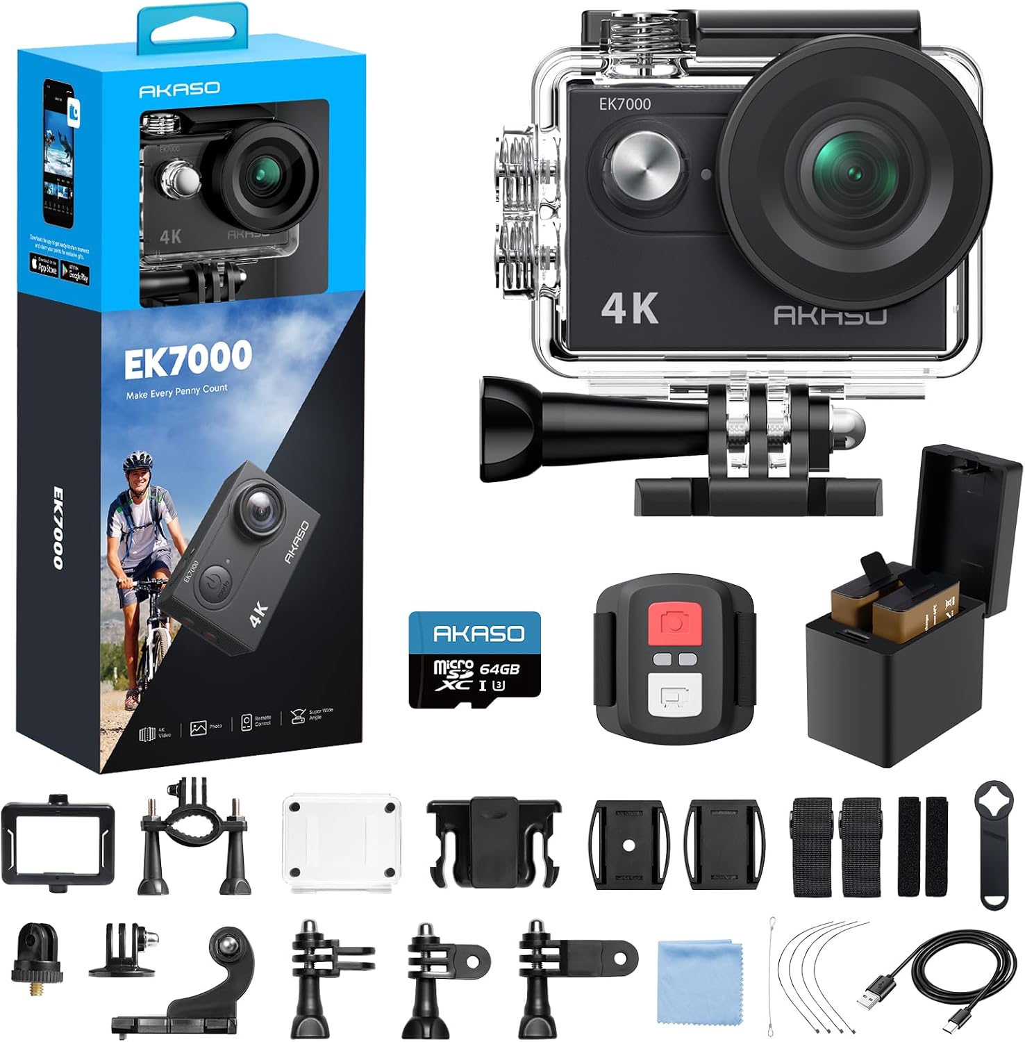 Detalle de AKASO EK7000 action cam 30 m