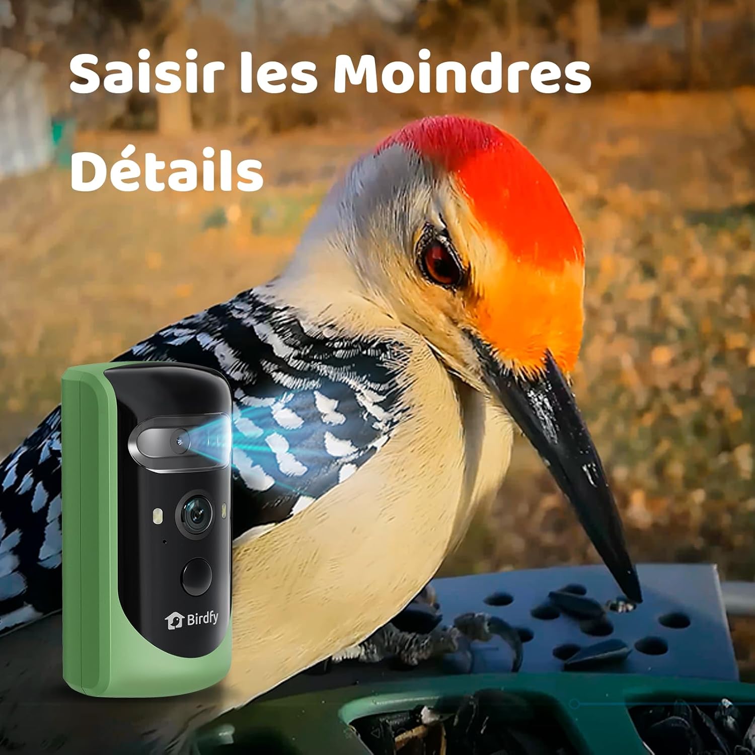 Thumbnail 3 de Birdfy 2 Pro Mangeoire pour oiseaux — double caméra 2K avec IA et vision nocturne couleur