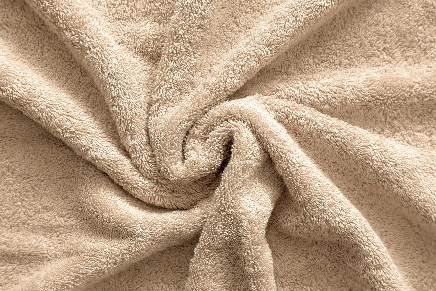 Detalle de American Veteran Towel: 4-Pack Turkish Bath Towels, 27x54 Inches, 100% Cotton, Beige