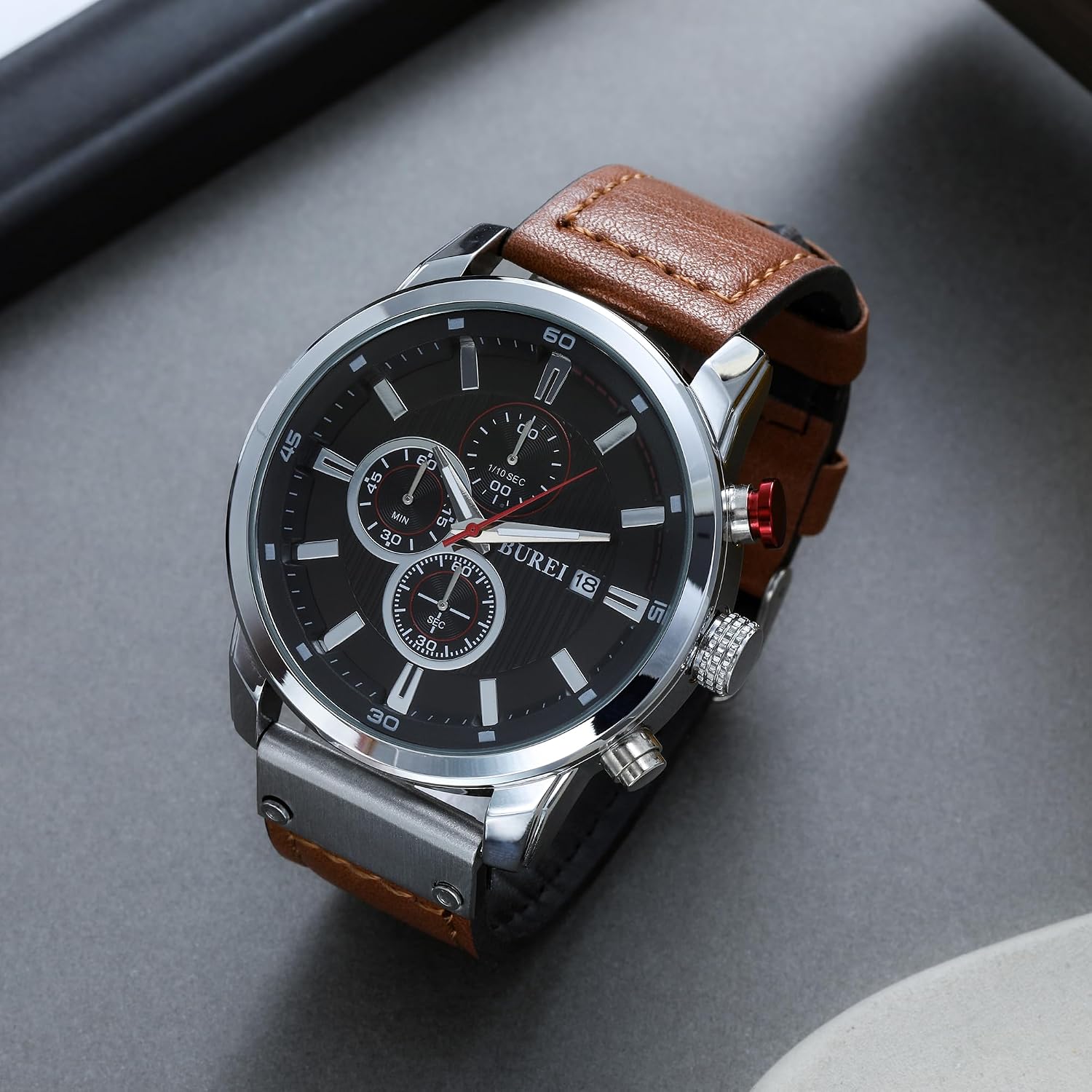 Detalle de BUREI Chronographe vintage pour homme