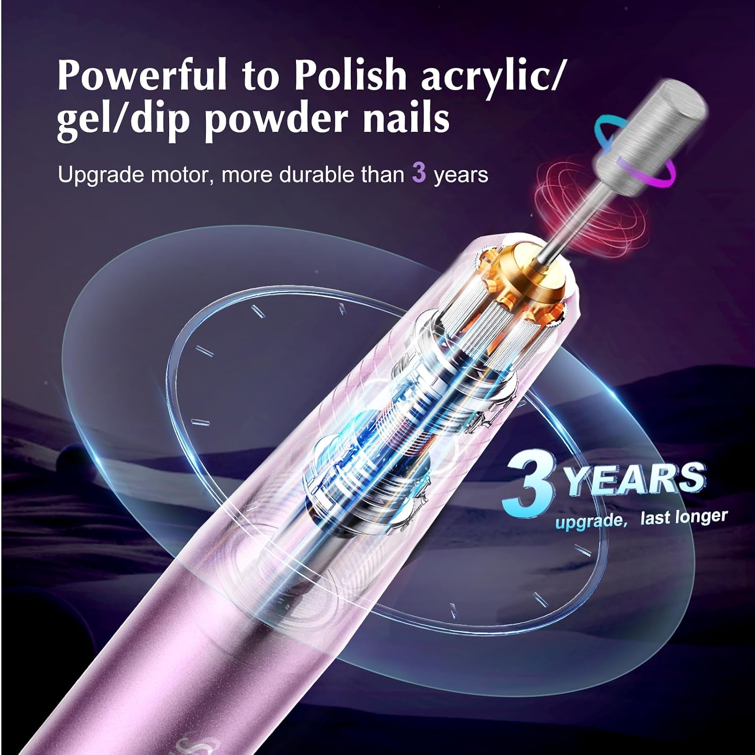 Thumbnail 4 de COSLUS Electric Nail Drill File Portable manicure kit ๐