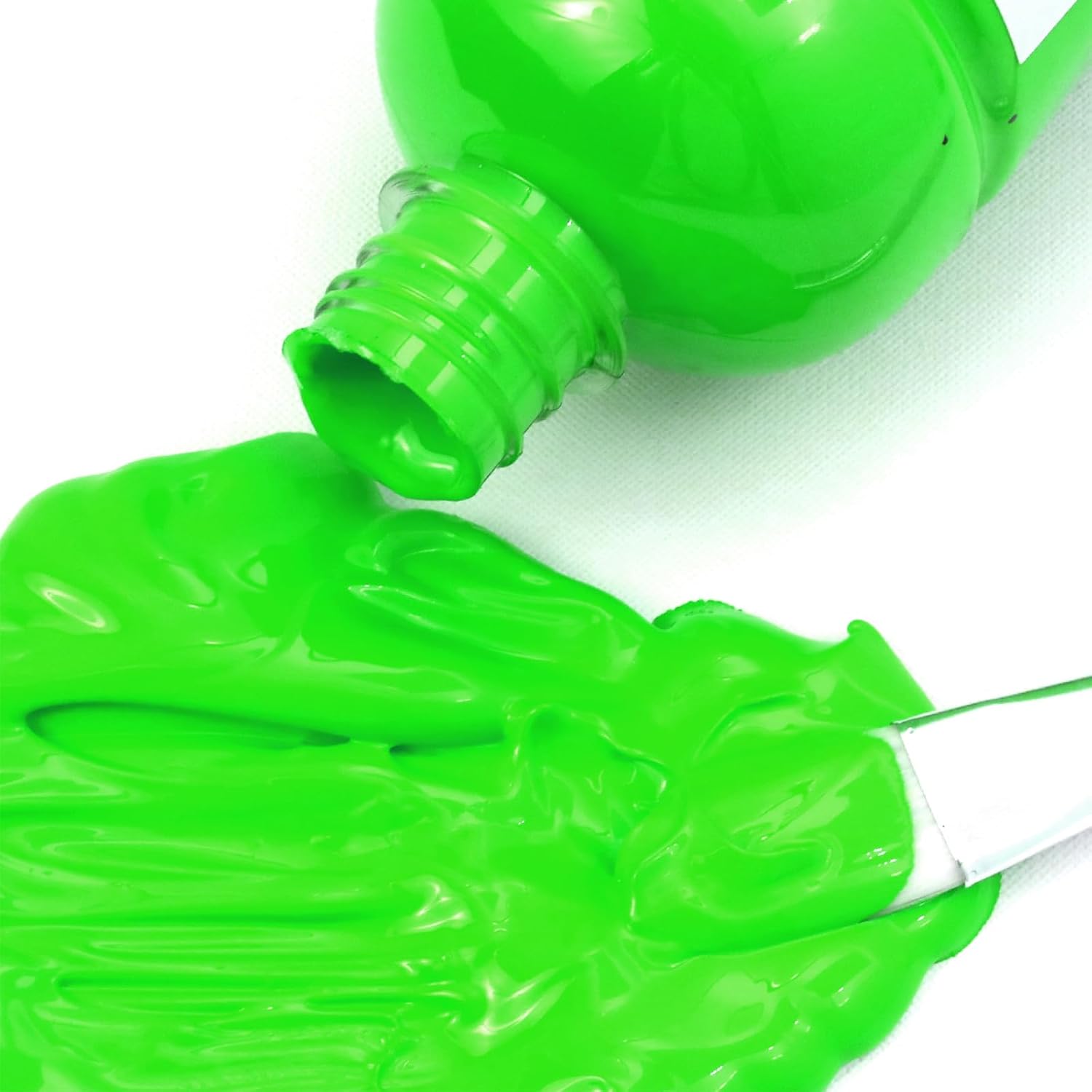 Detalle de Artecho Acrylfarbe Neon Leuchtgrün 500 ml – wasserfest, lichtbeständig und schnelltrocknend