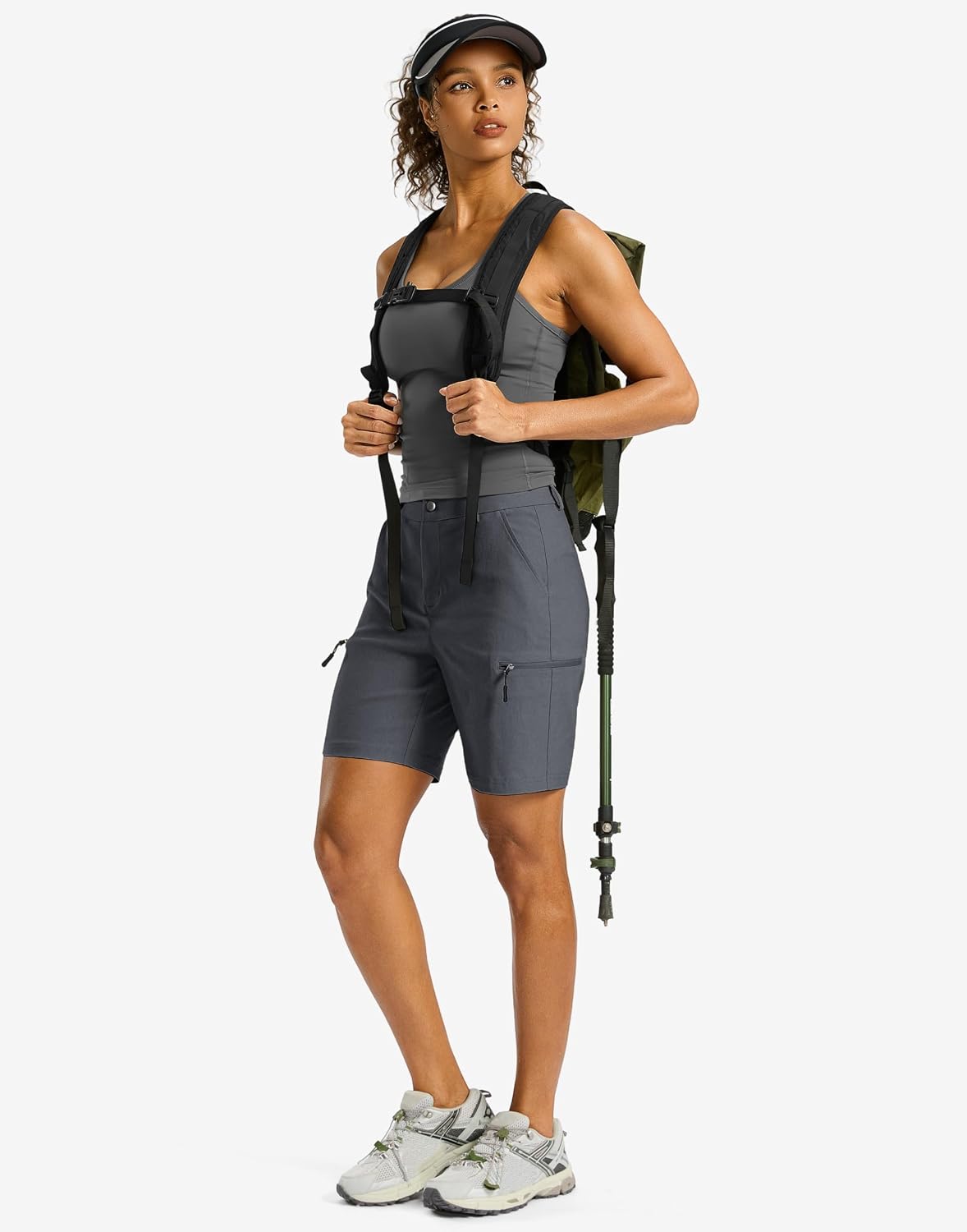 Detalle de G Gradual Women's Hiking Cargo Shorts, 7"/9", Quick-Dry 4-Way Stretch
