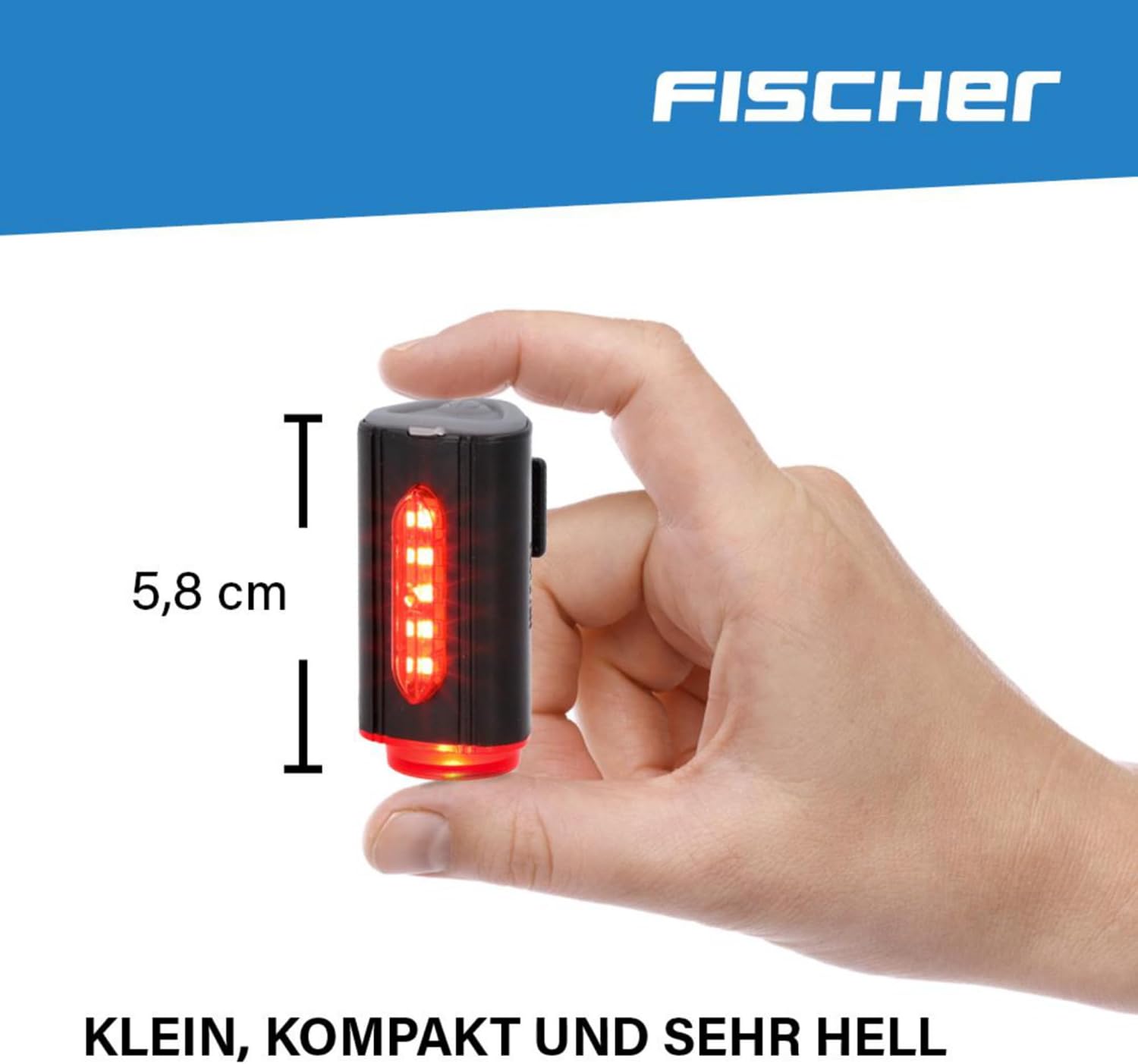 Thumbnail 6 de Fischer Bicycle Lighting Set 80/40/20 Lux with 360° Rear Light and USB Charging