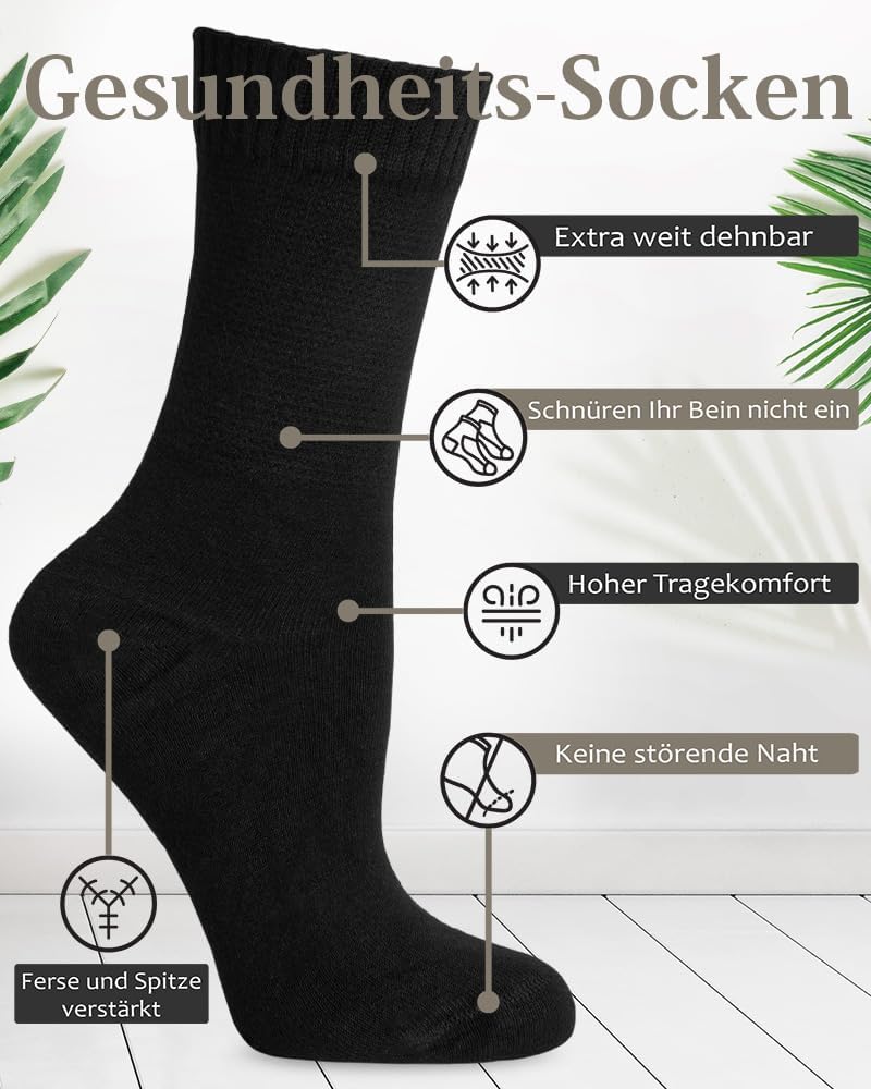Detalle 2 de Fiera Besa Diabetiker Socken Damen 4 Paar