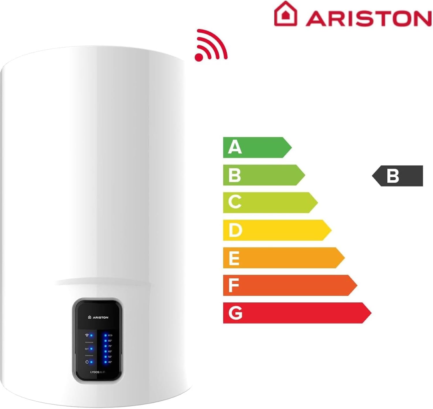 Thumbnail 1 de Ariston Lydos Wifi: Scaldabagno Elettrico 50 L con Display Touch e connettività
