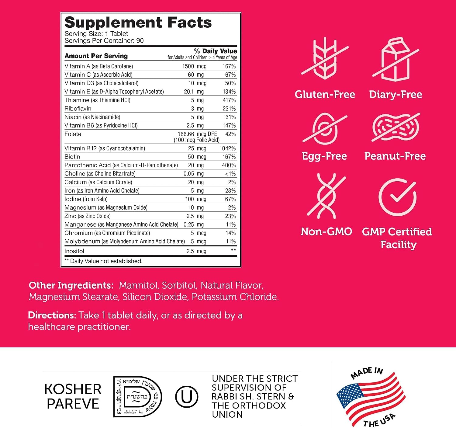 Detalle de Zahler Children's Multivitamin 90 Chewable Tablets