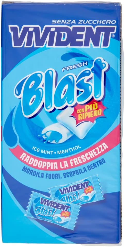 Detalle 2 de Vivident Fresh Blast chewing gum ripiene 200pz 🍬