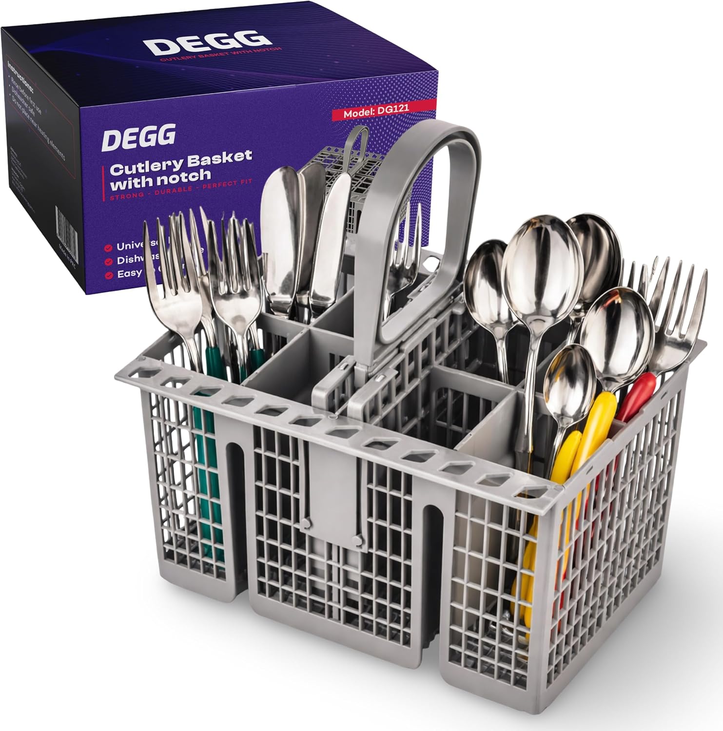 Detalle de DEGG Panier à couverts Universel pour Lave-Vaisselle