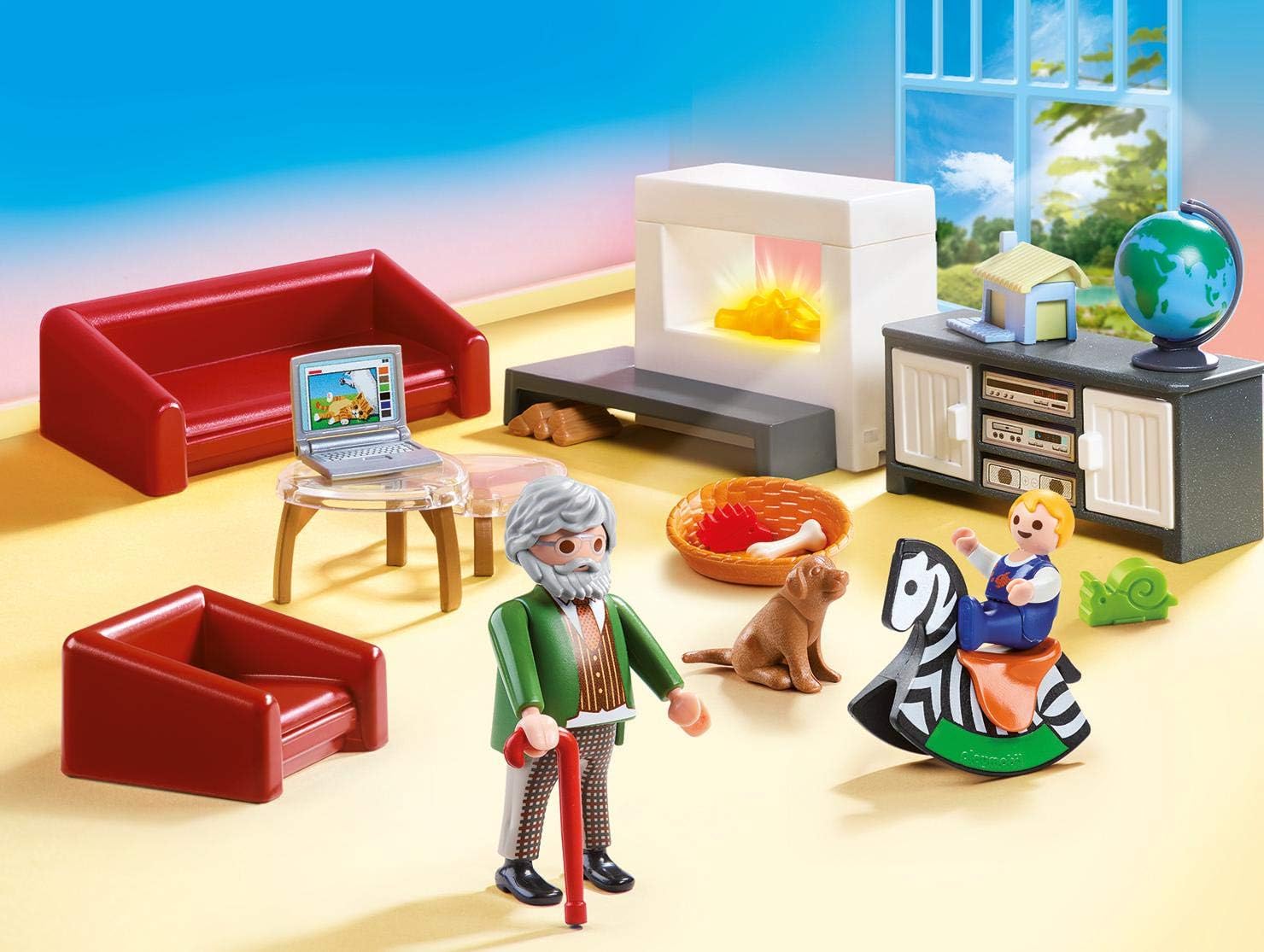 Thumbnail 1 de Playmobil 70207 Huiskamer met open haard, slaapbank en lichteffect
