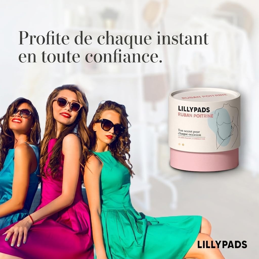 Detalle de Lillypads® Premium Boob Tape – Bande Adhésive Poitrine avec Cache-Tétons en Silicone