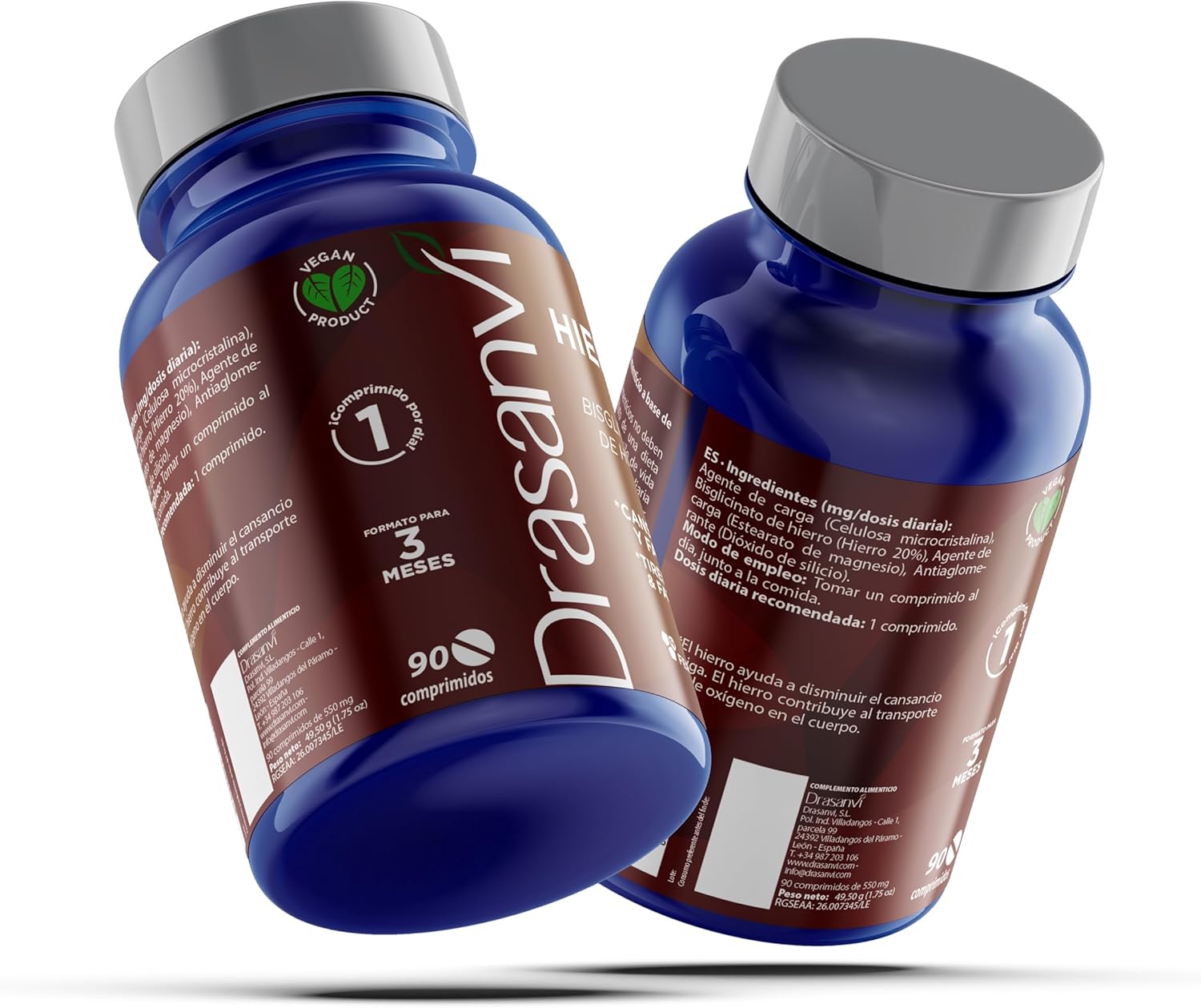 Thumbnail 4 de Drasanvi Ferrochel Bisglicinato de Hierro 💊 90 comprimidos