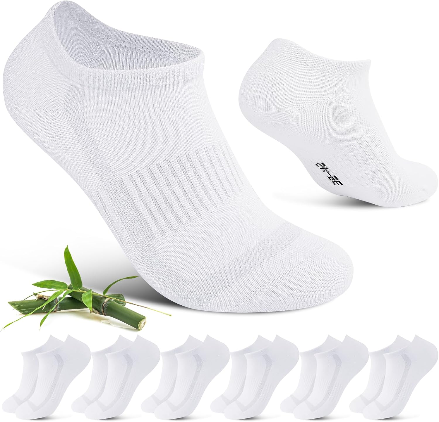 Detalle de Cirorld Bambus Sneaker Socken 6 Paar
