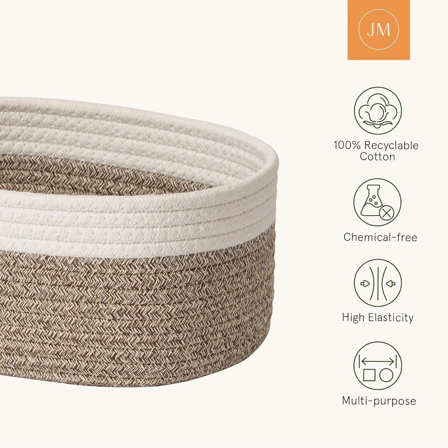 Thumbnail 4 de LA JOLIE MUSE Rope Storage Baskets set of 3 — woven organiser