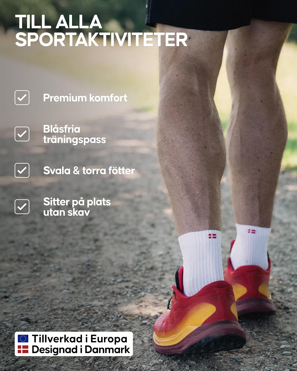 Detalle de DANISH ENDURANCE löparstrumpor, 3-pack med tajt passform och vaddering