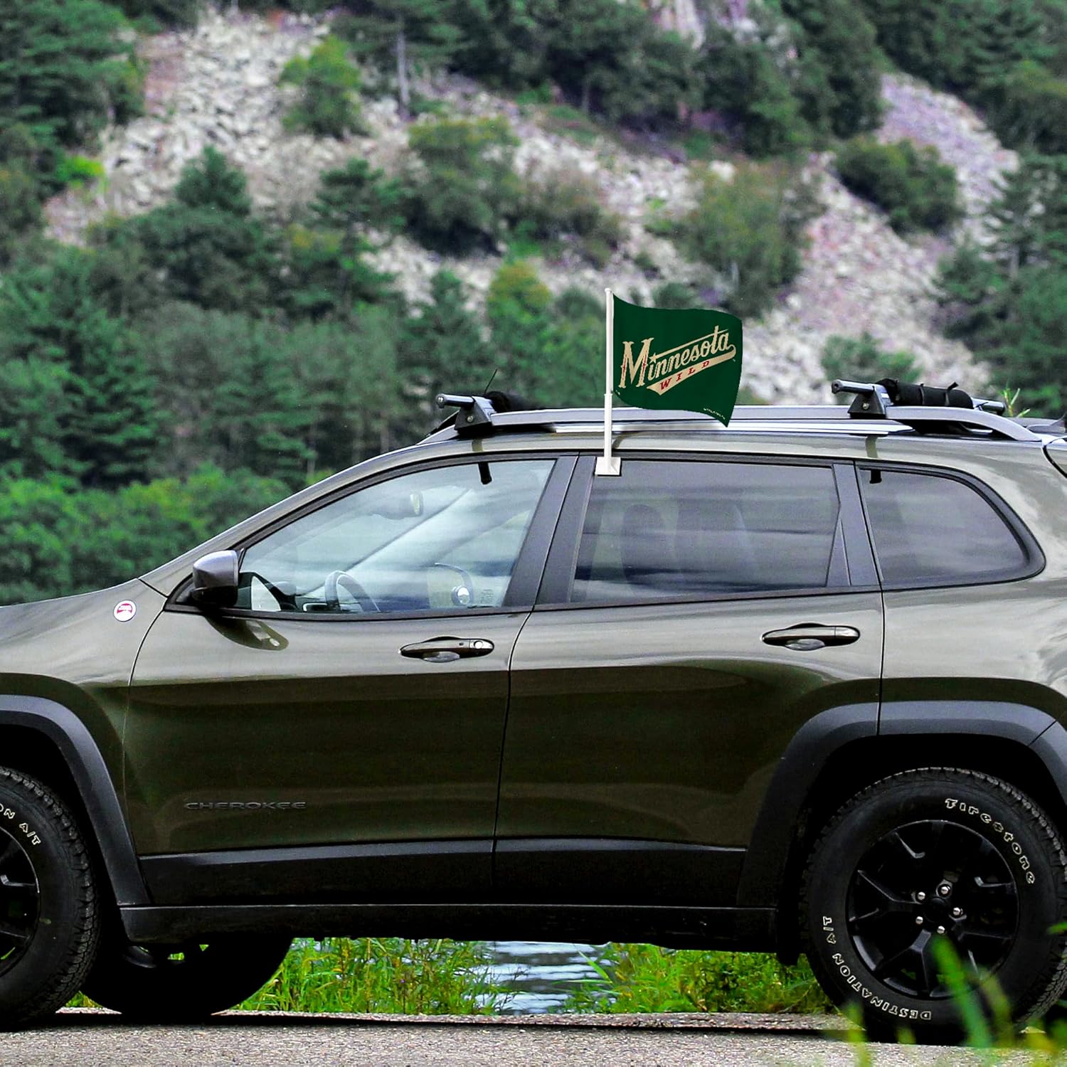 Thumbnail 2 de Rico Industries Green Bay Packers Green Double Sided Car Flag