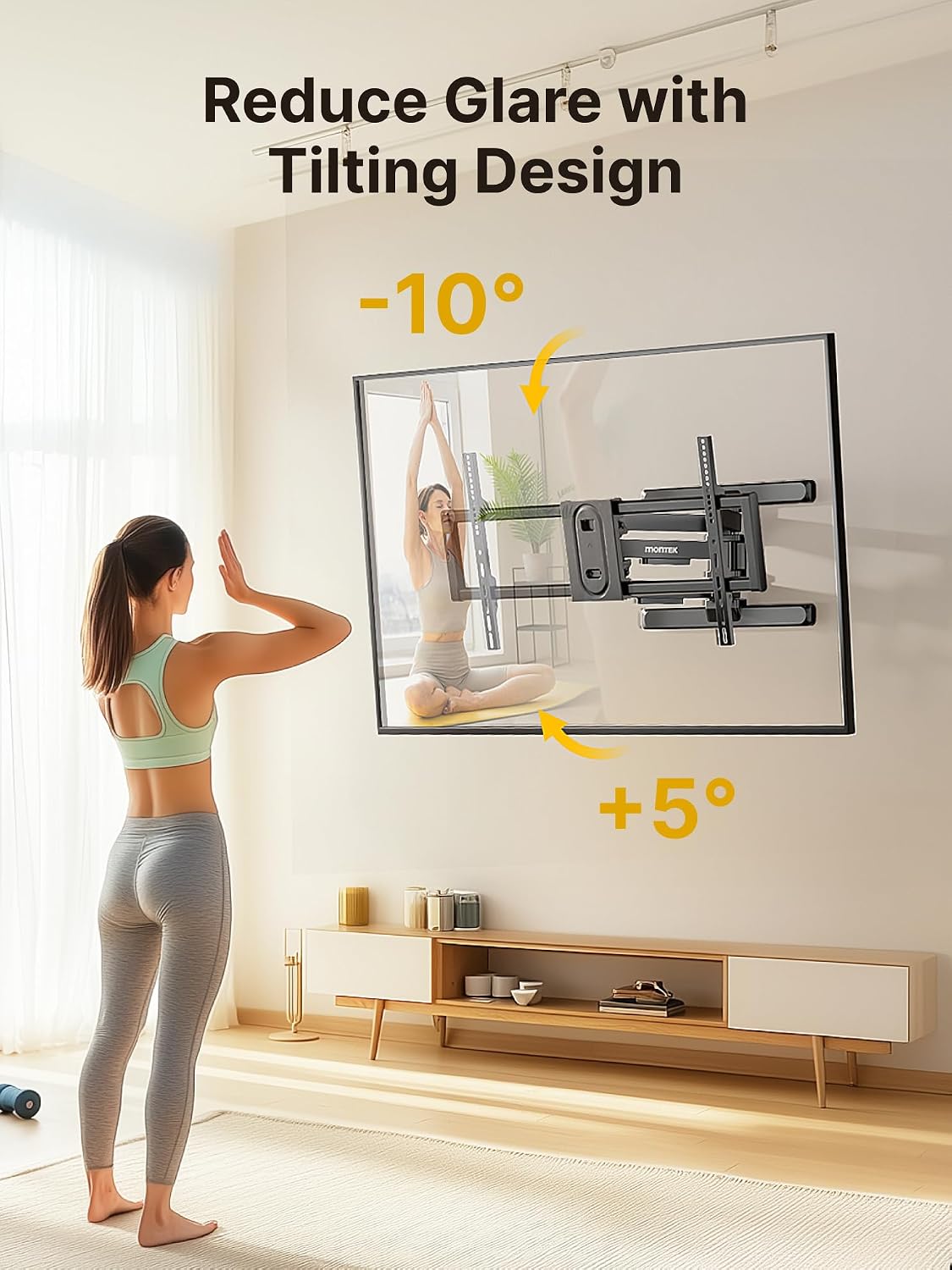 Detalle de monTEK TV wall bracket 43–95 inch, 60kg
