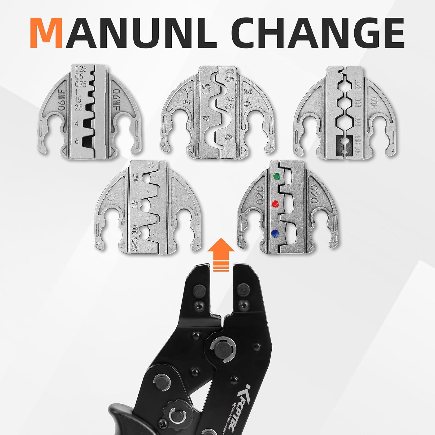 Detalle de KF CPTEC Ratchet Crimping Tool Set, 6-Piece