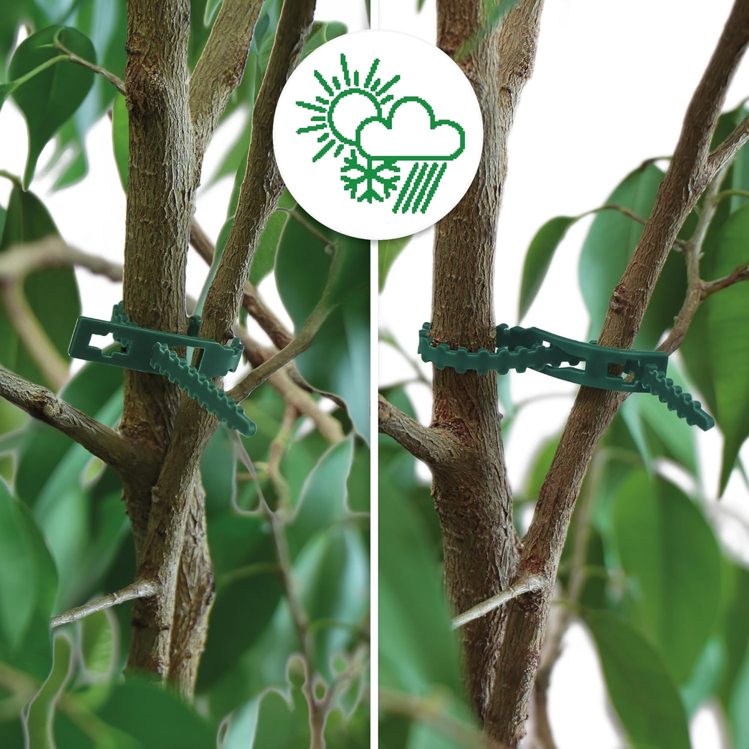 Thumbnail 1 de COM-FOUR® 200x Lega piante in plastica verde - clip regolabili da 14 cm, legatura versatile e riutilizzabile