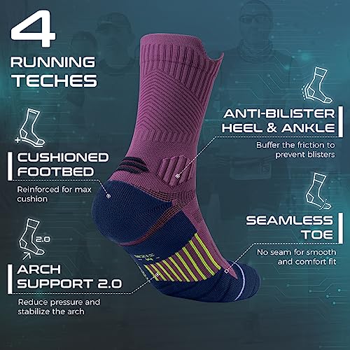 Thumbnail 4 de Rahhint Coolmax Compresión Calcetines Running Hombre (3 pares) | Soporte del arco, anti-ampollas y transpirables