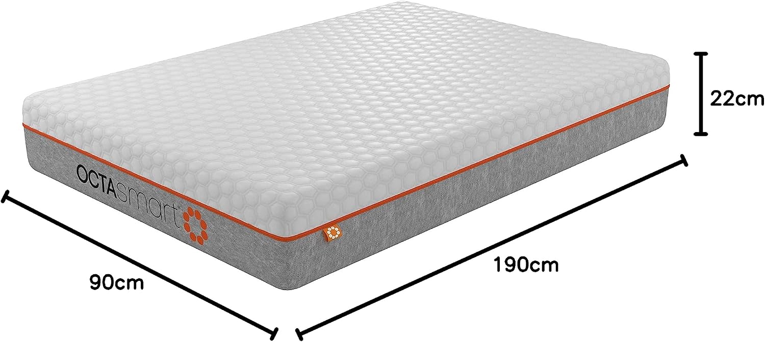 Detalle de Dormeo Octasmart Hybrid Mattress (Octaspring® + pocket springs) | Medium/Firm, 22cm high | UK Single 90 x 190
