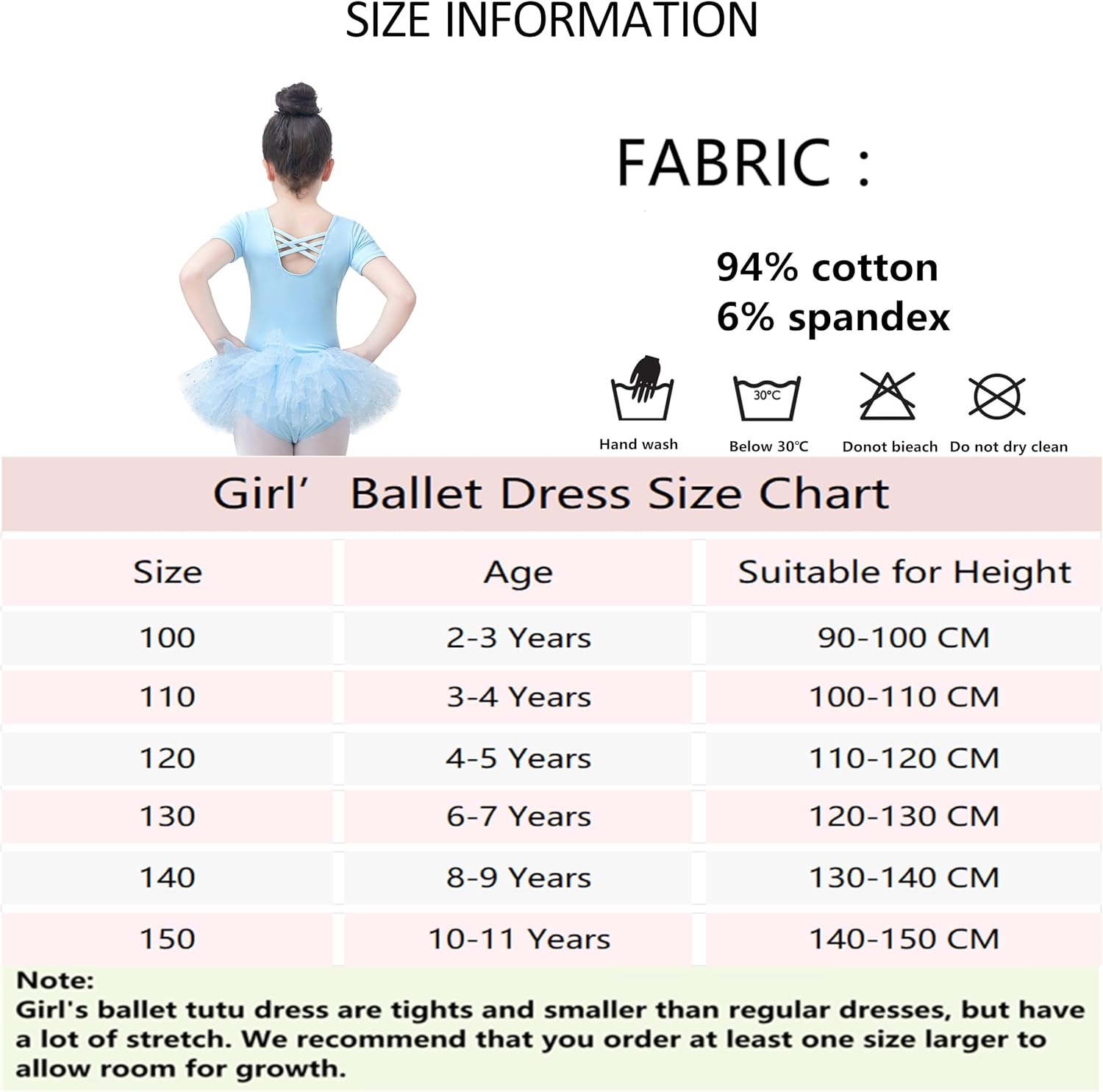 Thumbnail 4 de Tancefair Ragazze Balletto Leotard 2-11 Anni