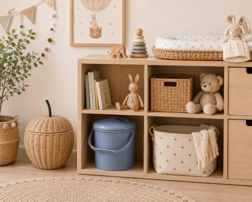 Detalle de Rotho Babydesign Bella Bambina Windeleimer 10 L – geruchsdicht, recycelter Kunststoff, blau
