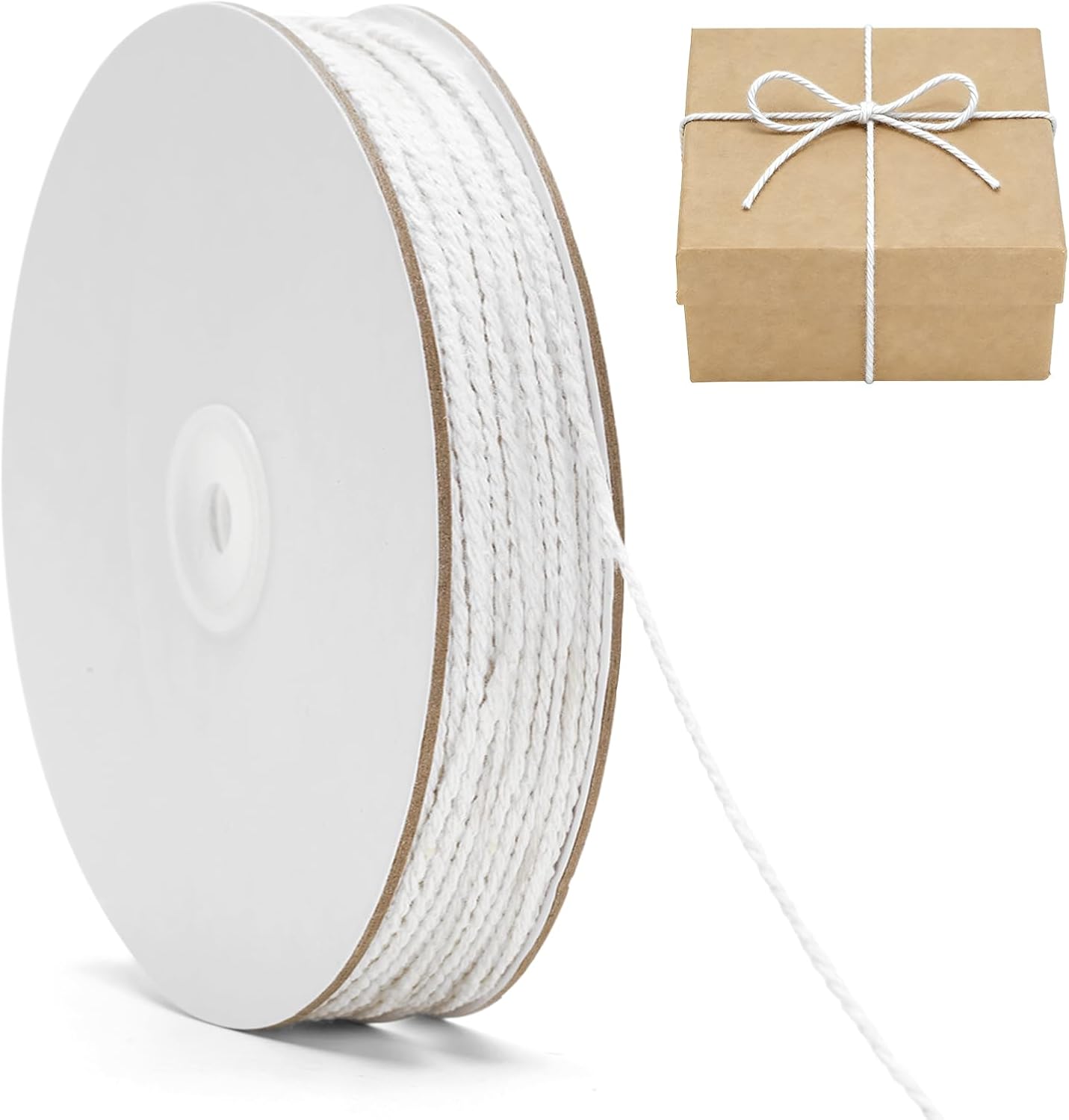 Thumbnail 6 de G2PLUS Weiß Bäcker Bindfäden aus 100% Baumwolle (2 mm), 100 m – Bastel- und Dekokordel für DIY & Garten