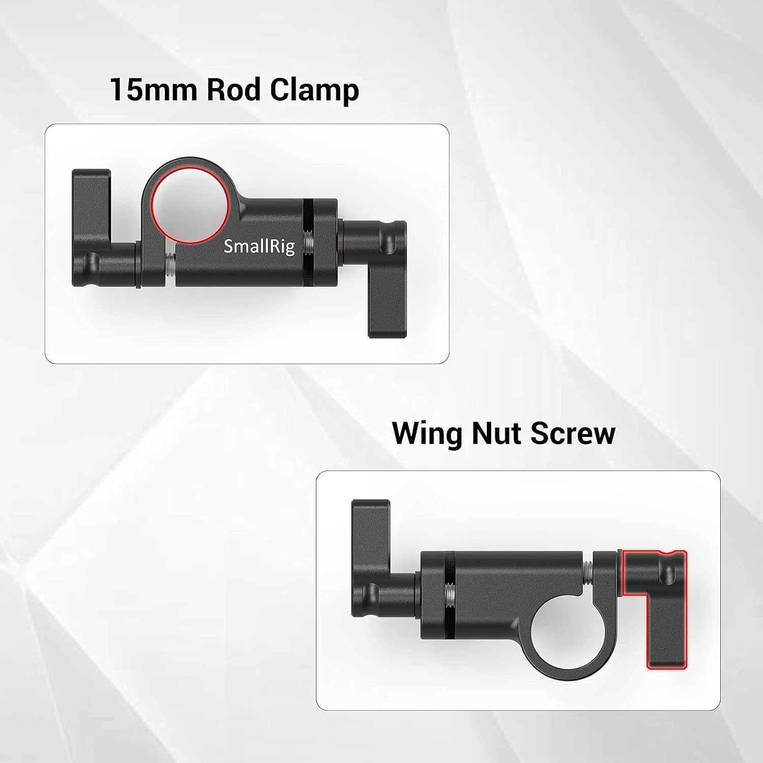 Thumbnail 1 de SMALLRIG 15 mm Dual Rod Clamp 90° pour tige
