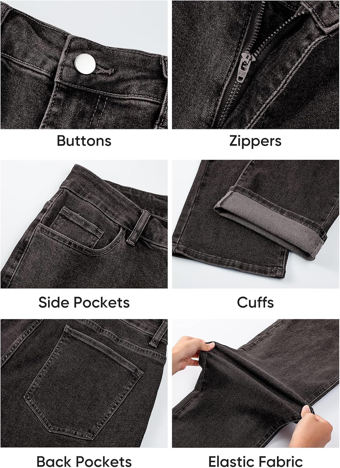 Thumbnail 6 de JMIERR Baggy Jeans Wide Leg 1 Pair