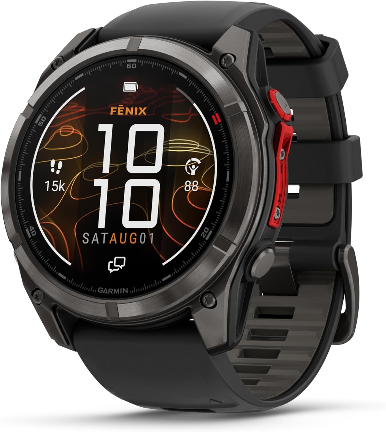 Detalle de Garmin fēnix 8, 47mm, Black: Versatile multisport smartwatch for serious athletes