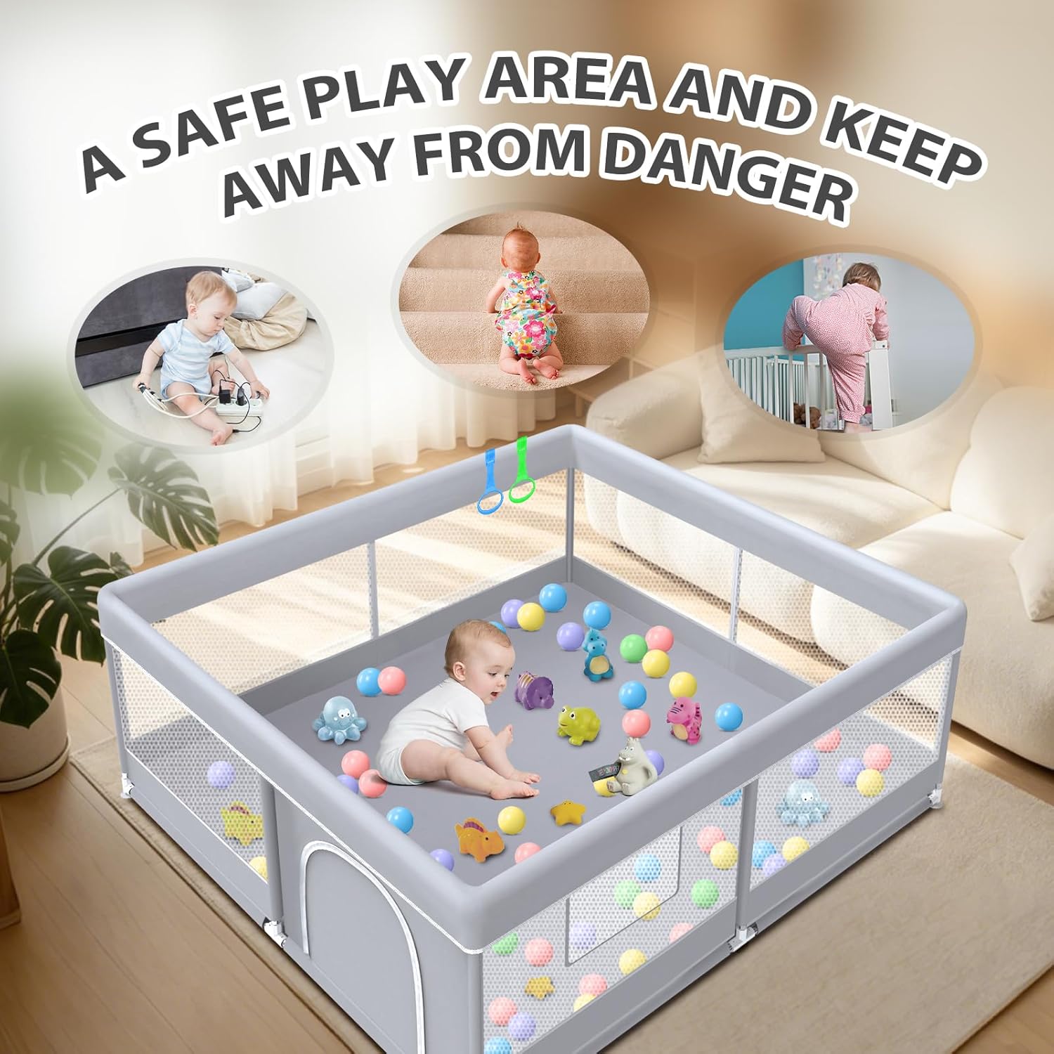 Thumbnail 5 de XVISHX 50 x 50 Inch Baby Playpen