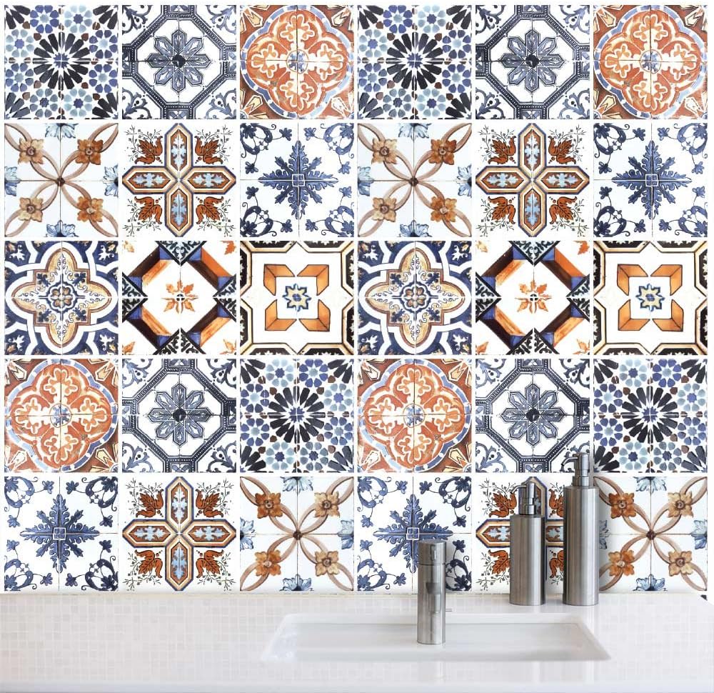 Detalle de RE-COVERTILES Modello 24 Pz 10x10 cm adesivi piastrelle