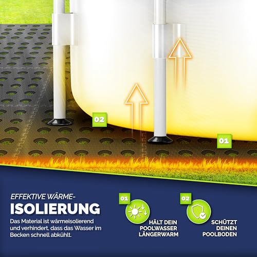 Detalle 2 de tillvex® 24 tapis de protection sol piscine ⚙