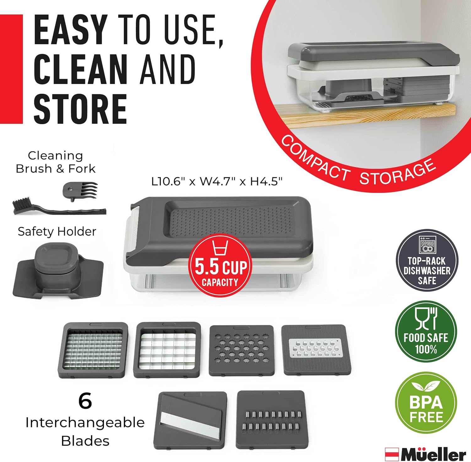 Thumbnail 5 de Mueller Vegetable Chopper Mandoline
